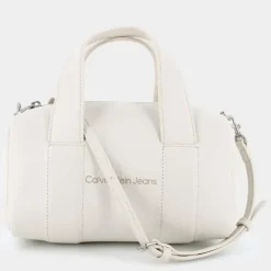 SCULPTED SQUARE BARREL BAG MONO- BORSE EGGSHELL 12378-ACF