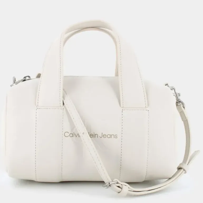 SCULPTED SQUARE BARREL BAG MONO- BORSE EGGSHELL 12378-ACF