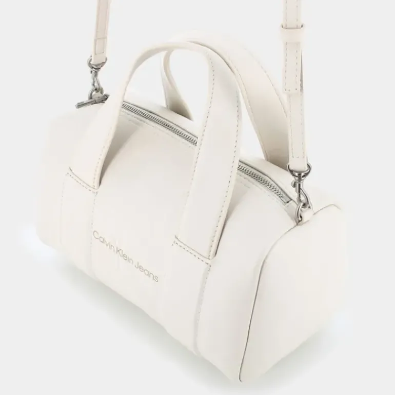 SCULPTED SQUARE BARREL BAG MONO- BORSE EGGSHELL 12378-ACF