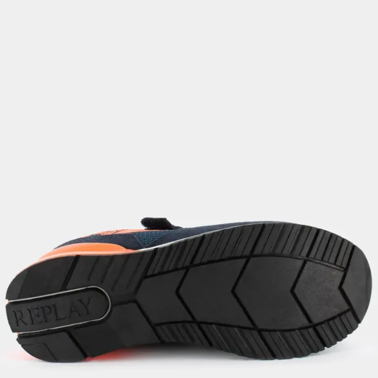 SHOOT JR - 8- SNEAKERS BLU ARANCIONE JS290023L