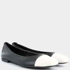 SIMONA- BALLERINA NERO/TAN GI-E25D-01