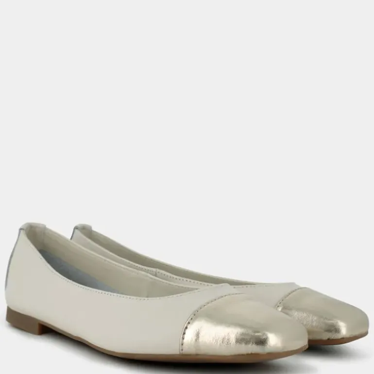 SIMONA- BALLERINA OFF WHITE/PLATINO GI-E25D-01