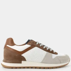 SNEAKERS BIANCO+BEIGE+MARRONE AC-E25U-10