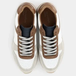 SNEAKERS BIANCO+BEIGE+MARRONE AC-E25U-10