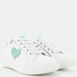 SNEAKERS BIANCO VERDE SM-E25B-06