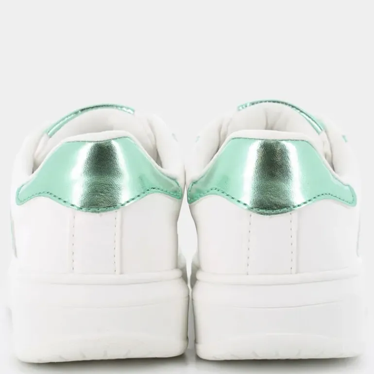 SNEAKERS BIANCO VERDE SM-E25B-06