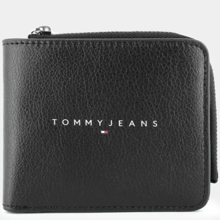 TJM LINEAR LOGO- PICCOLA PELLETTERIA BLACK 12921-BDS