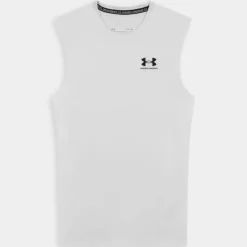 UA HG Armour Comp LS- T-SHIRT BIANCO 1361522