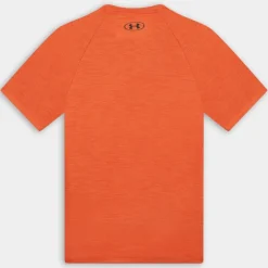 UA TECH TEXTURED SS- T-SHIRT FIRE/ARES RED 1382796