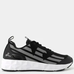 XK433- SNEAKERS BLACK+SILVER X8X217