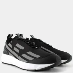 XK433- SNEAKERS BLACK+SILVER X8X217
