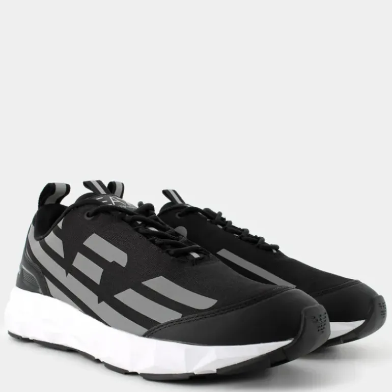 XK433- SNEAKERS BLACK+SILVER X8X217