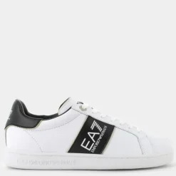 XK346- SNEAKERS WHITE+BLACK+GOLD X8X102.