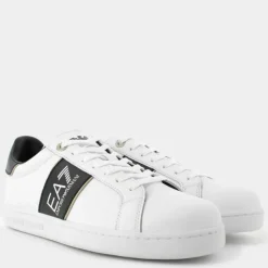 XK346- SNEAKERS WHITE+BLACK+GOLD X8X102.